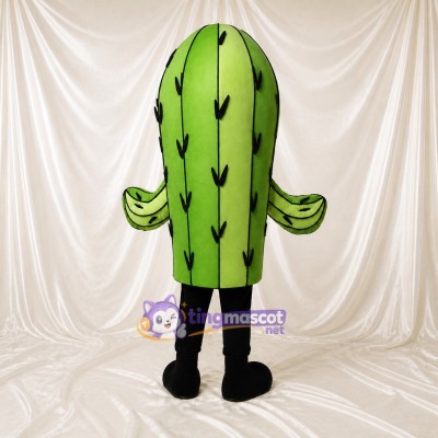 Green Cactus Mascot Costume Full Body for Adults Food Events