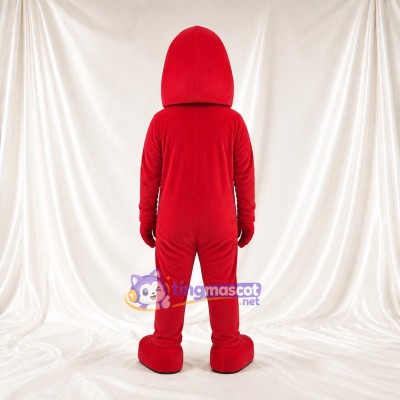 Red Monster Mascot Costume Full Body for Adults School Events