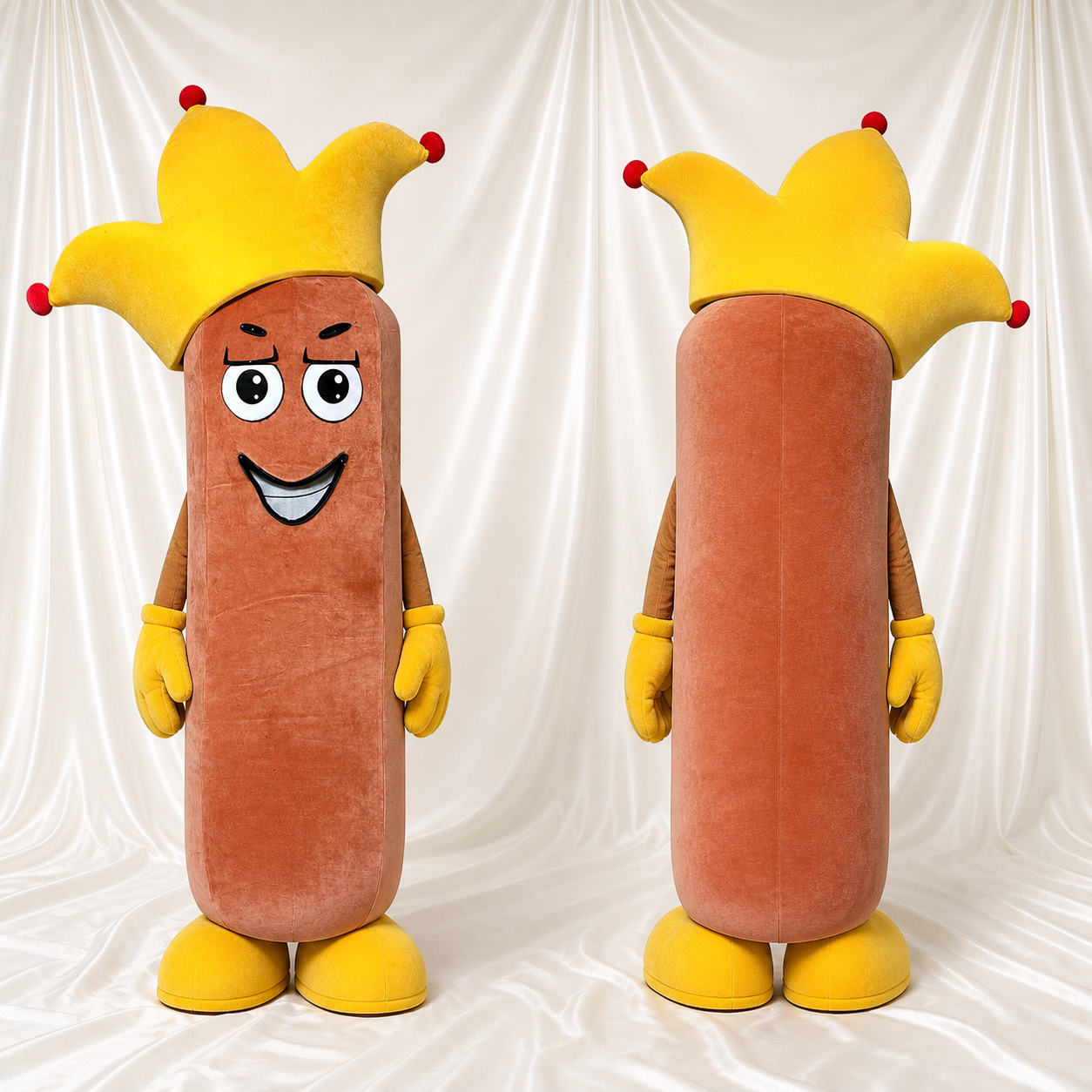 High Visibility Hot Dog Mascot Costume Full Body for Adults Food Events High Visibility Hot Dog Mascot Costume Full Body for Adults Food Events