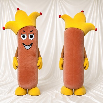 High Visibility Hot Dog Mascot Costume Full Body for Adults Food Events