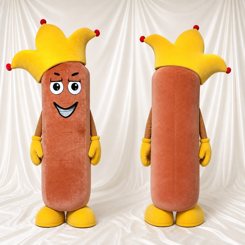 High Visibility Hot Dog Mascot Costume Full Body for Adults Food Events