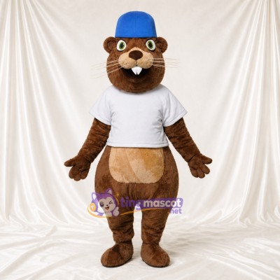 Castor de construction Costume de mascotte intégral pour adultes Événements scolaires