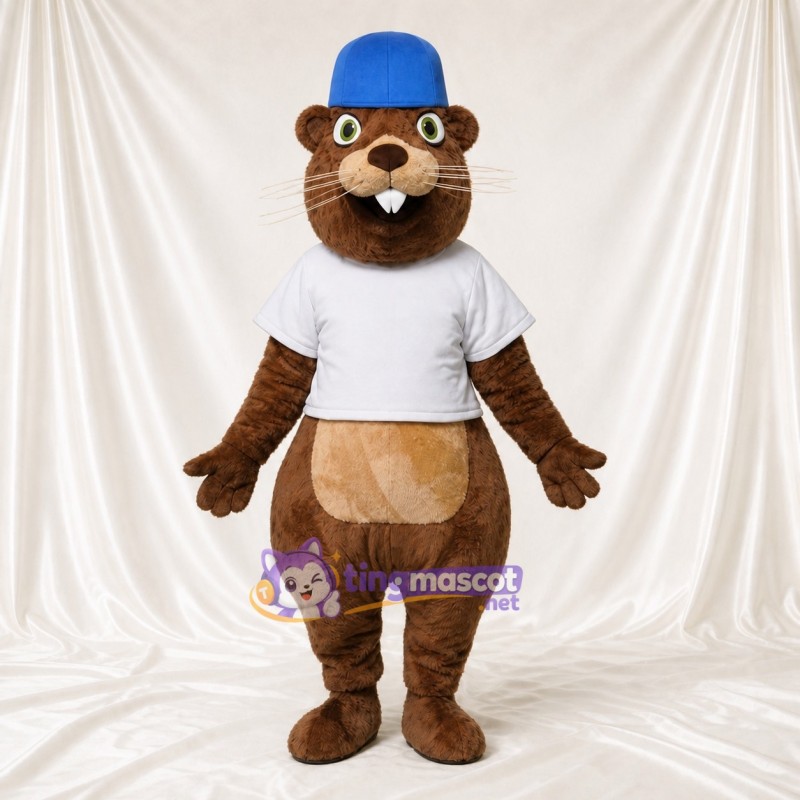 Castor de construction Costume de mascotte intégral pour adultes Événements scolaires