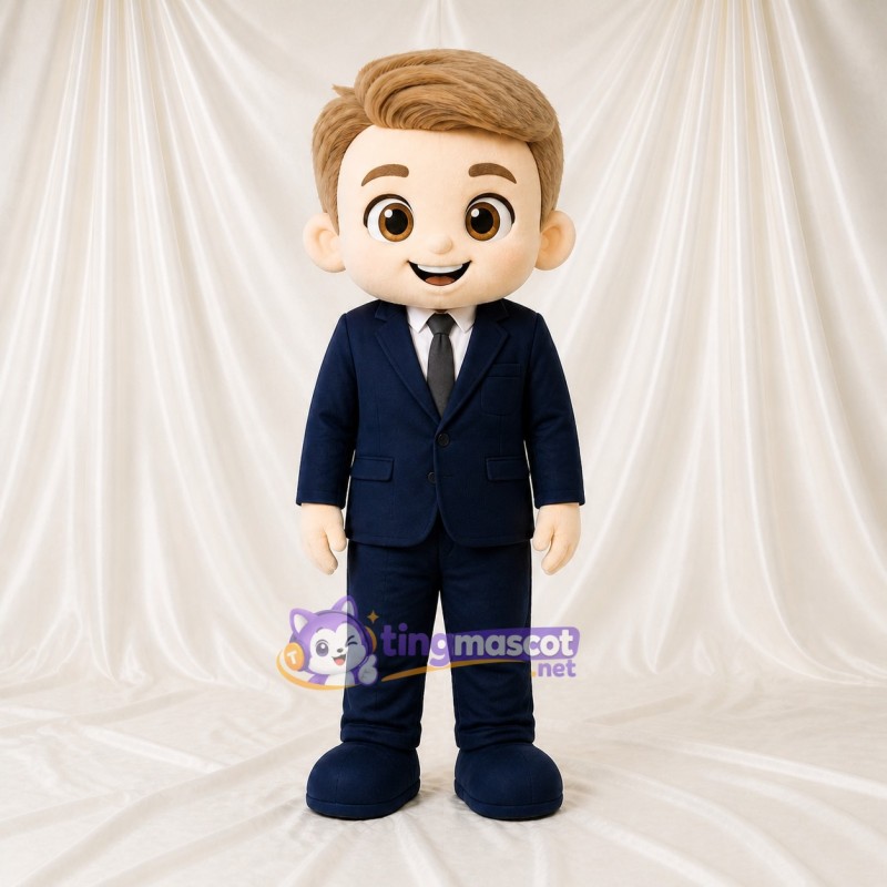 Garçon d'affaires Costume de mascotte intégral pour adultes Promotions