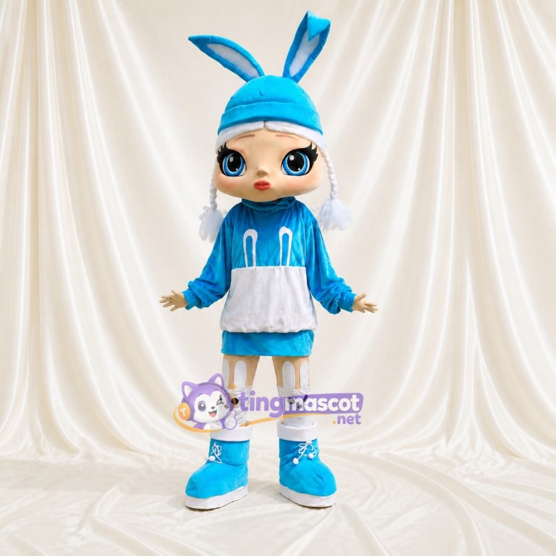 Fille d'hiver Costume de mascotte intégral pour adultes Événements scolaires