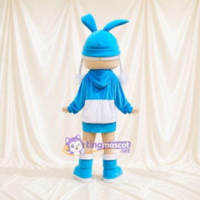 Fille d'hiver Costume de mascotte intégral pour adultes Événements scolaires
