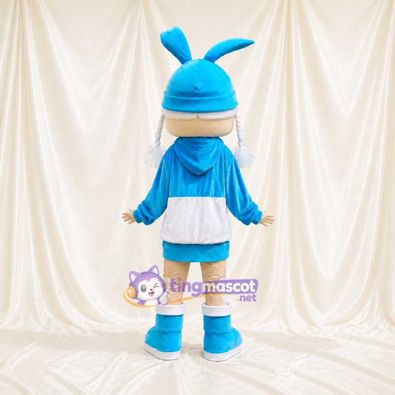 Fille d'hiver Costume de mascotte intégral pour adultes Événements scolaires