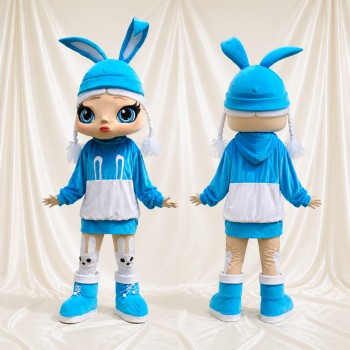 Fille d'hiver Costume de mascotte intégral pour adultes Événements scolaires