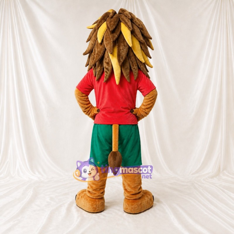 Brown Team Uniform Lion Athlete Mascot Costume Full Body for Adults Sports