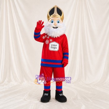 Heiliger Nikolaus Hockeyspieler Maskottchenkostüm Ganzkörper für Erwachsene Veranstaltungen