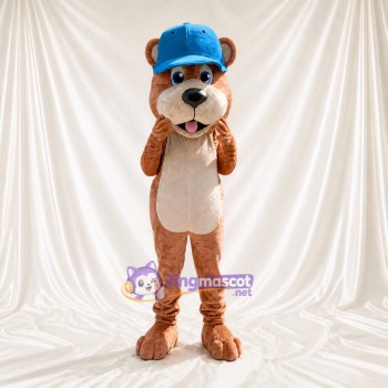 Ours Marron et Bleu Costume de mascotte intégral pour adultes Événements scolaires