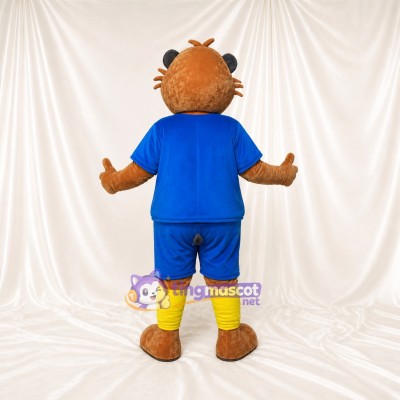 Beaver Athlete Mascot Costume Full Body for Adults Sports Events