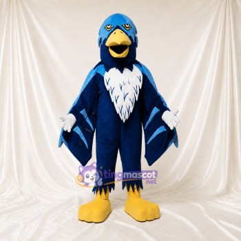 Aigle Bleu Marine Costume de mascotte intégral pour adultes Événements scolaires