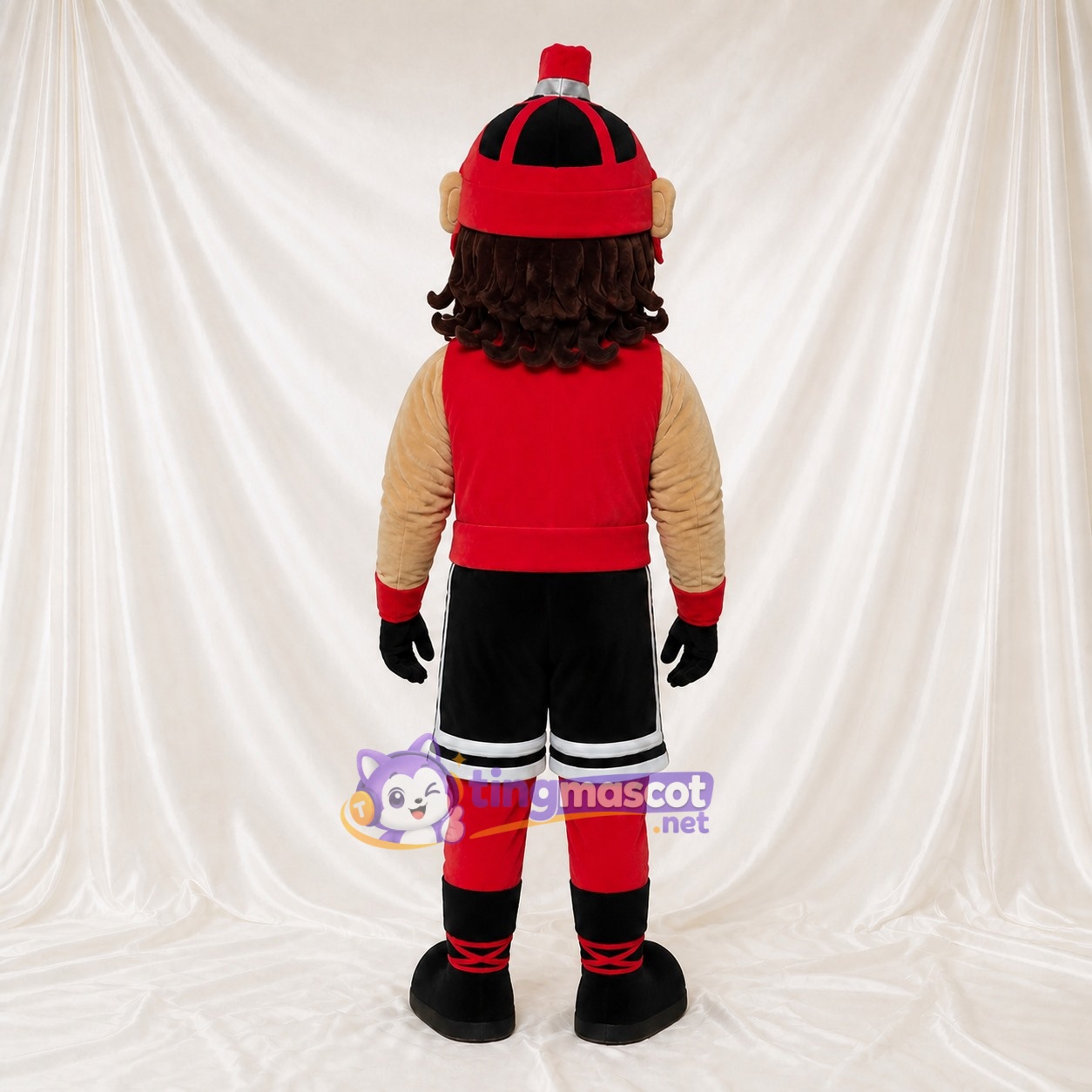 Red Athlete Boy Mascot Costume Full Body for Adults Sports Events Red Athlete Boy Mascot Costume Full Body for Adults Sports Events