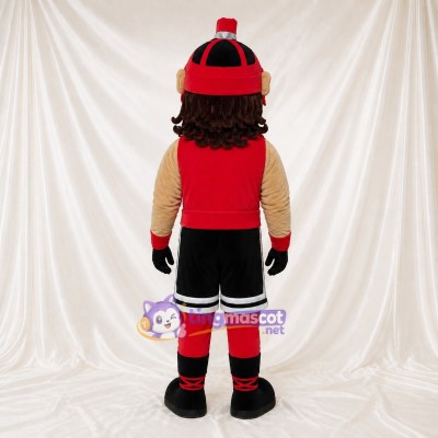 Red Athlete Boy Mascot Costume Full Body for Adults Sports Events