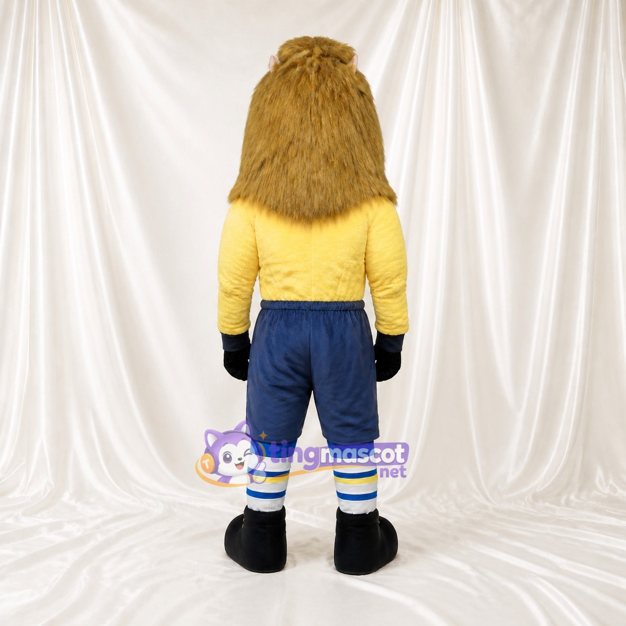 Tan Team Uniform Lion Athlete Mascot Costume Full Body for Adults Sports Events Tan Team Uniform Lion Athlete Mascot Costume Full Body for Adults Sports Events
