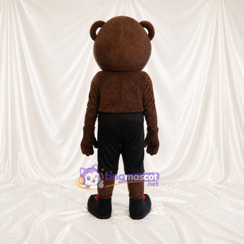 Brown Team Uniform Bear Athlete Mascot Costume Full Body for Adults Sports