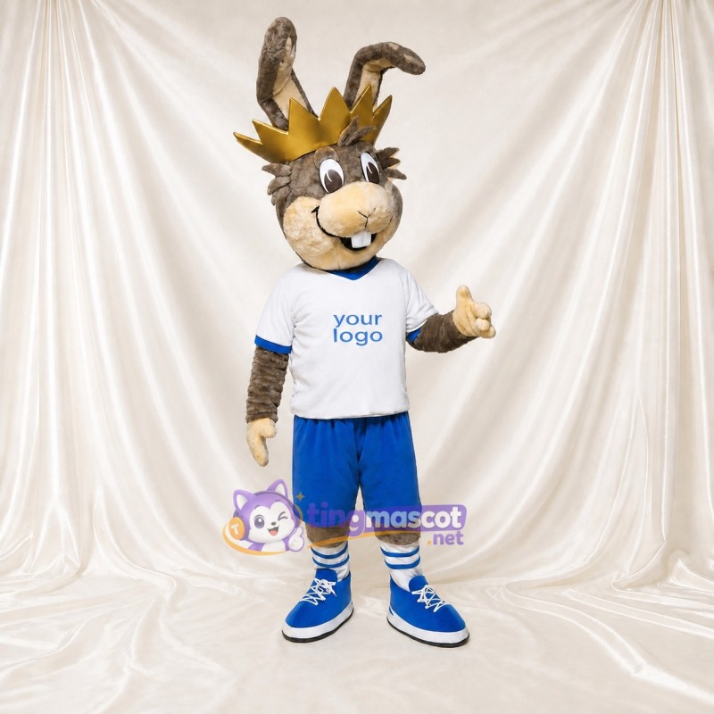 Crowned Goat Mascot Costume Full Body for Adults School Events