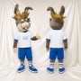 Crowned Goat Mascot Costume Full Body for Adults School Events