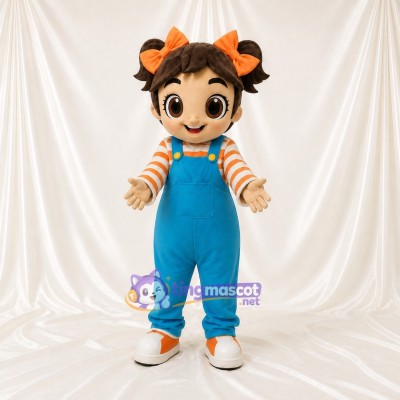 Fille de Dessin Animé Sarcelle Costume de mascotte intégral pour adultes Événements scolaires