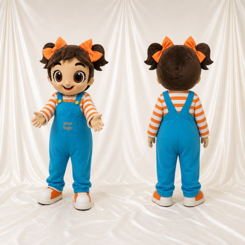 Fille de Dessin Animé Sarcelle Costume de mascotte intégral pour adultes Événements scolaires
