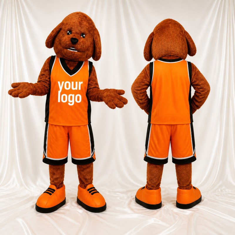 Athlète Chien en Uniforme d'Équipe Costume de mascotte intégral pour adultes Événements sportifs