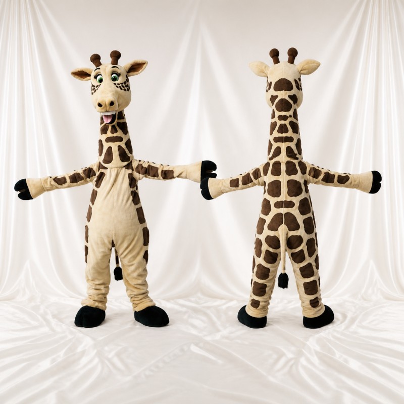 Giraffe Mascot Costume Full Body for Adults School Events