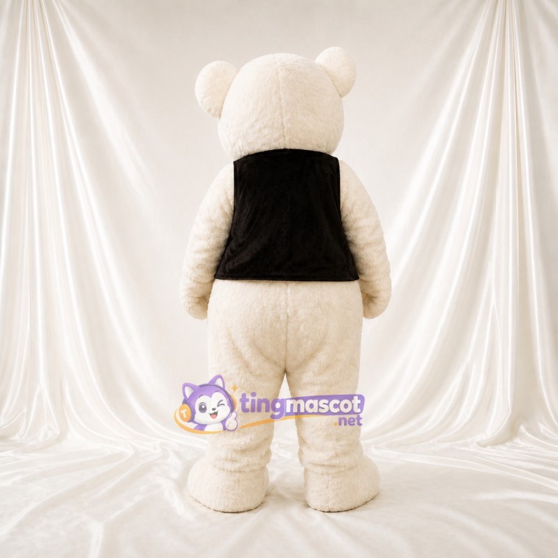 Polar Bear Worker Mascot Costume Full Body for Adults Promotions