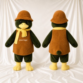 Canard Explorateur Costume de mascotte intégral pour adultes Événements scolaires