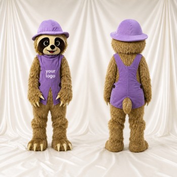 Brown Sloth Mascot Costume Full Body for Adults School Events