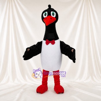 Black Goose Mascot Costume Full Body for Adults School Events
