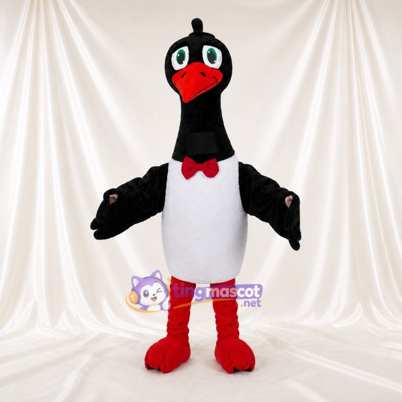 Black Goose Mascot Costume Full Body for Adults School Events