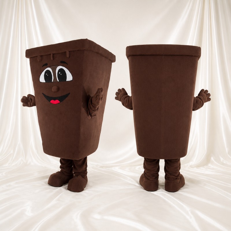 Trash Bin Mascot Costume Full Body for Adults Promotions