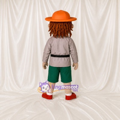 Explorer Boy Mascot Costume Full Body for Adults Promotions