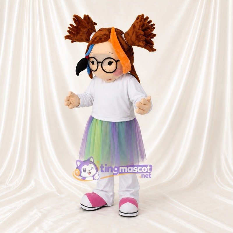 Tutu Girl Mascot Costume Full Body for Adults School Events