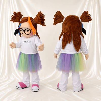 Tutu Girl Mascot Costume Full Body for Adults School Events