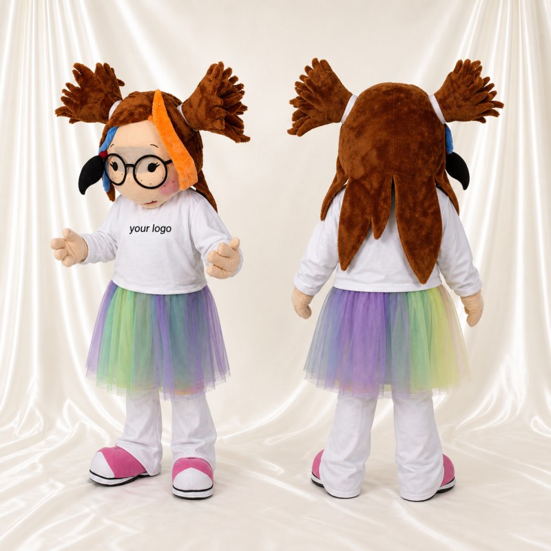 Tutu Girl Mascot Costume Full Body for Adults School Events
