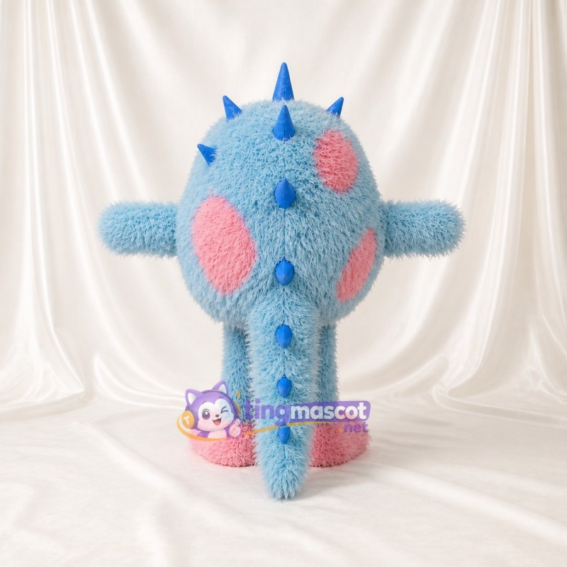Light Blue Sculpted Fantasy Monster Mascot Costume Full Body for Adults Schools