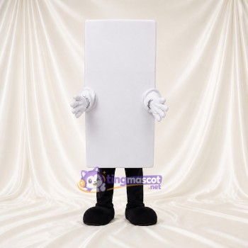 Affichage Rectangulaire Blanc Costume de mascotte intégral pour adultes Promotions