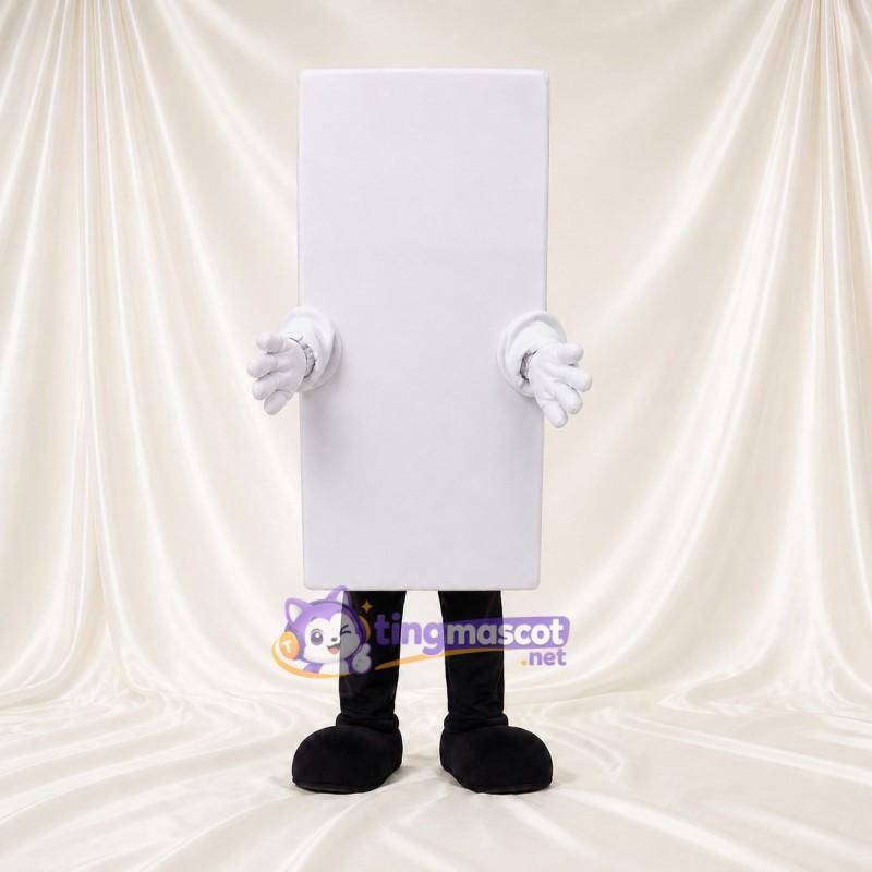 Affichage Rectangulaire Blanc Costume de mascotte intégral pour adultes Promotions