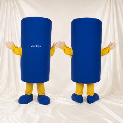 Cylindre Costume de mascotte intégral pour adultes Promotions
