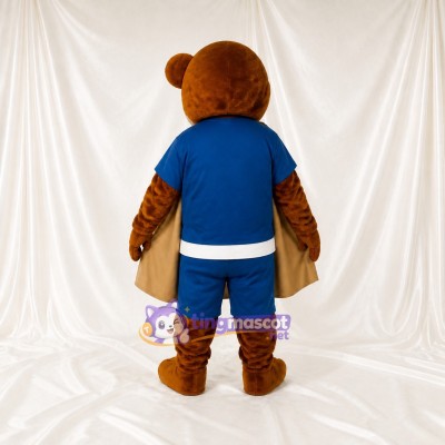 Superhero Bear Mascot Costume Full Body for Adults School Events