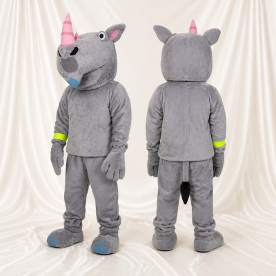 Rhinoceros Mascot Costume Full Body for Adults School Events