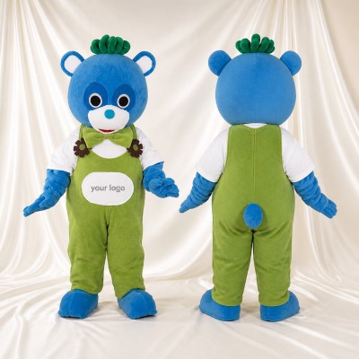 Bear Worker Mascot Costume Full Body for Adults Promotions