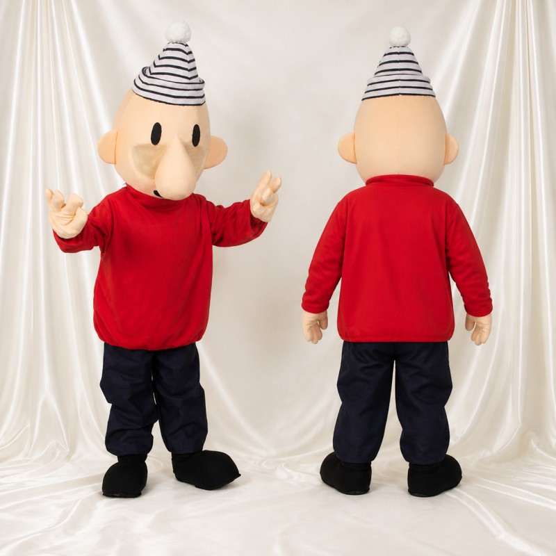 Expressive Color Cartoon Man Mascot Costume Full Body for Adults School Events