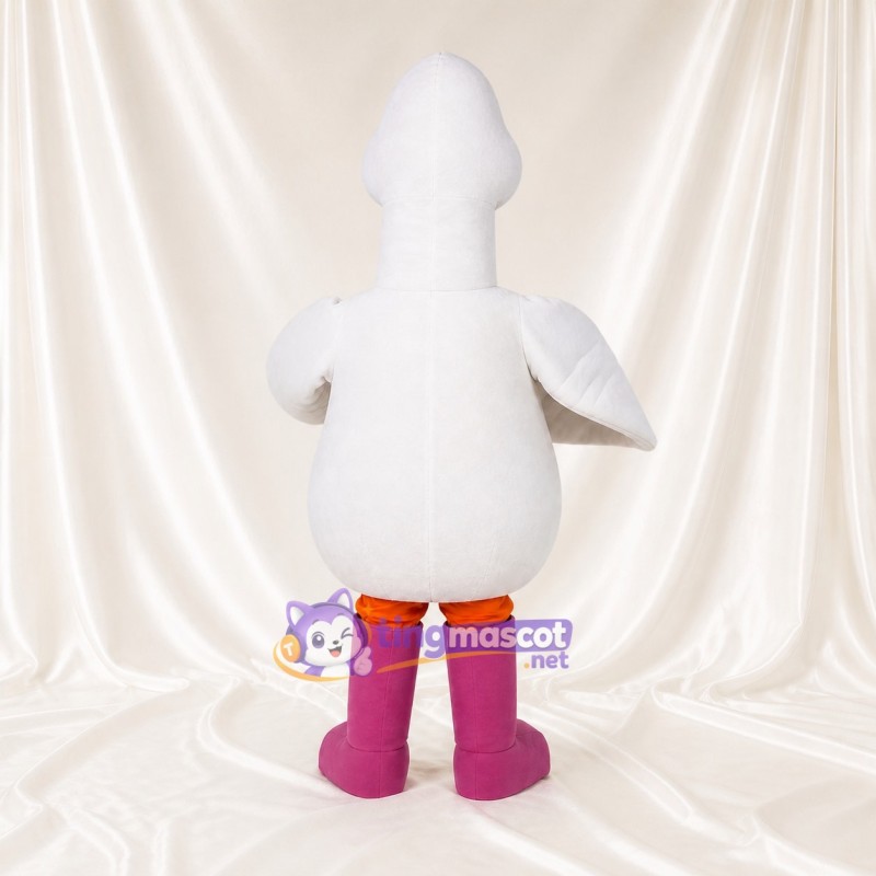 White goose Mascot Costume Full Body for Adults School Events