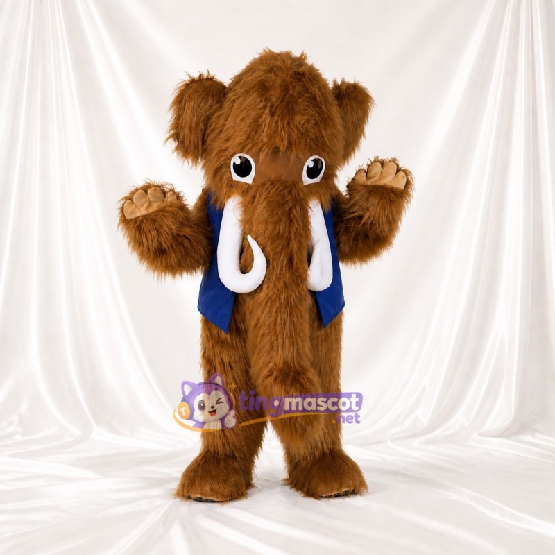 Woolly Mammoth Mascot Costume Full Body for Adults School Events