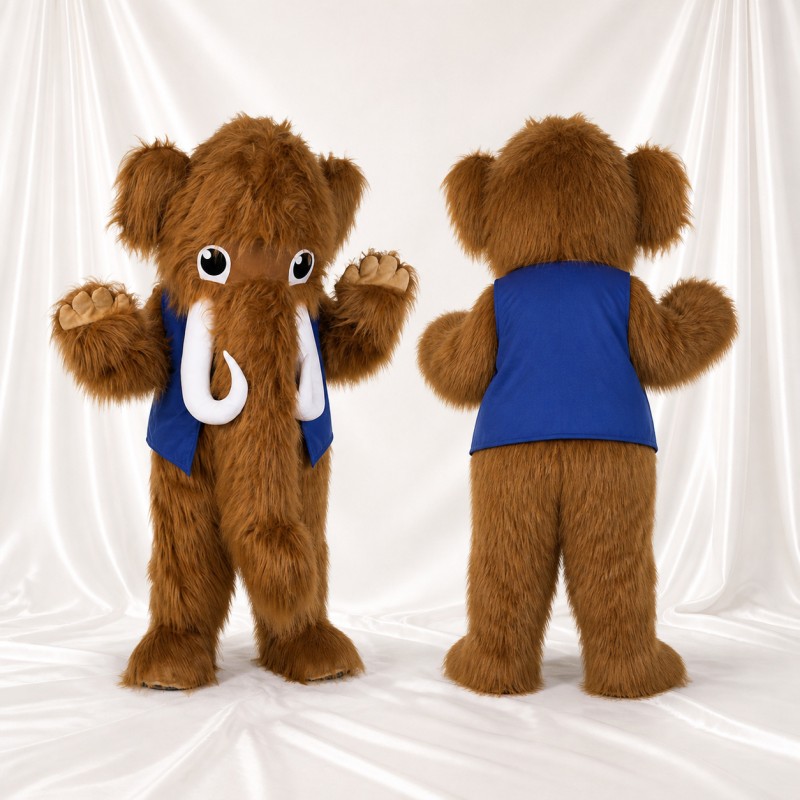 Woolly Mammoth Mascot Costume Full Body for Adults School Events