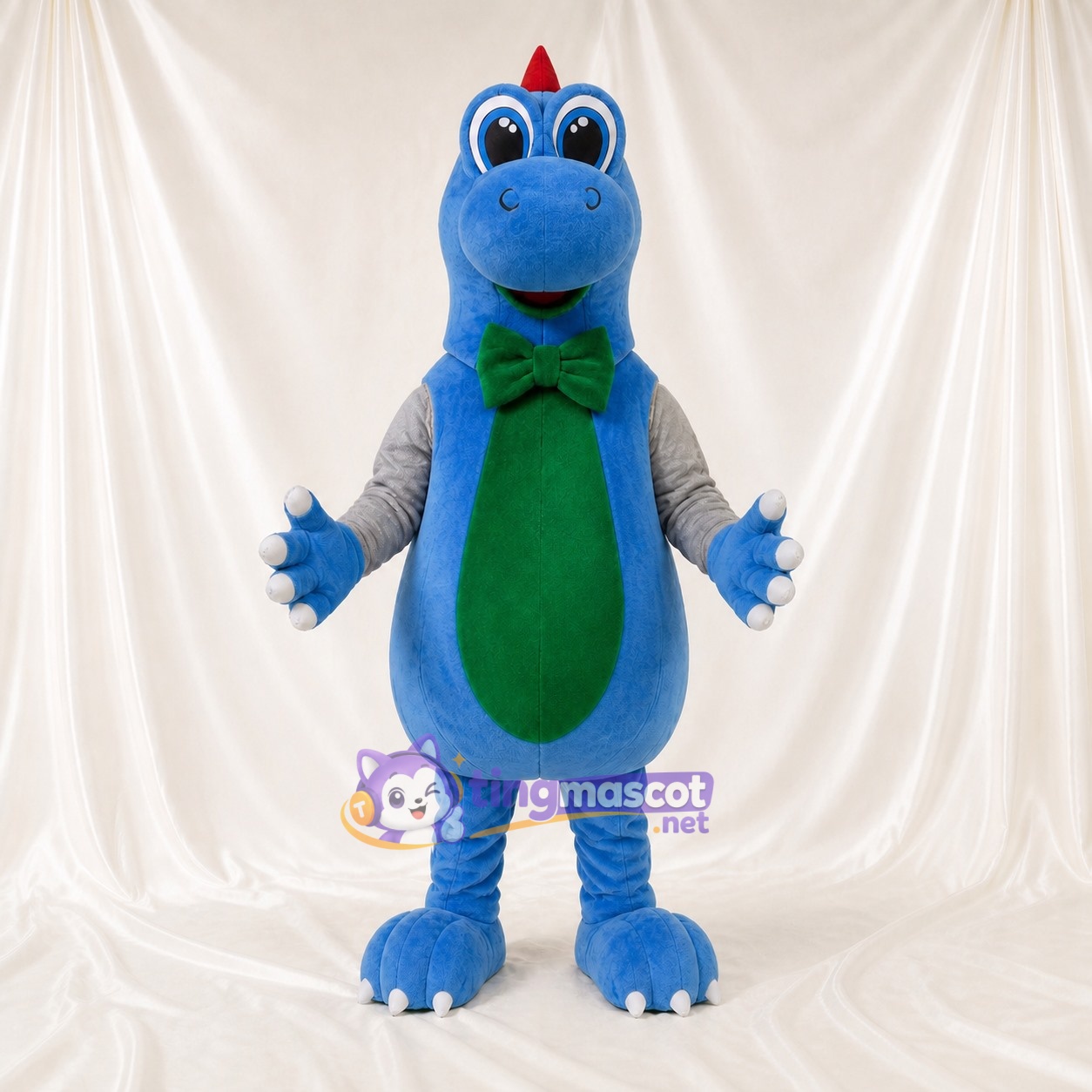 Blauer Dinosaurier Maskottchenkostüm Ganzkörper für Erwachsene Schulveranstaltungen Blauer Dinosaurier Maskottchenkostüm Ganzkörper für Erwachsene Schulveranstaltungen