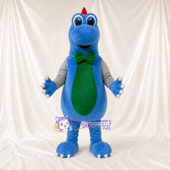 Blue Dinosaur Mascot Costume Full Body for Adults School Events